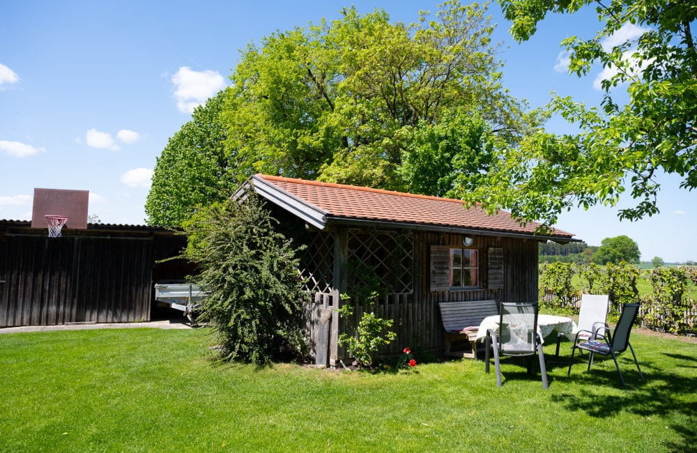 Ruhe und Erholung im Ferienhaus Prestele - garten 02 Ferienwohnung Prestele - Gartenhäuschen